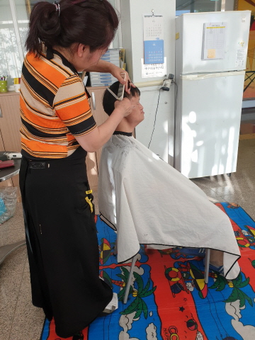 방문미용 있었습니다.(이삭미용실)